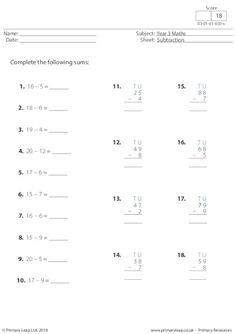 150 maths printable worksheets primaryleap ideas