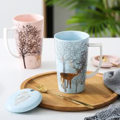 We Love Home Nordic style porcelain Tea Mug with Stainless Steel Infuser & Lid 25 cl Dandelion design We Love Home Nordic style porcelain Tea Mug with Stainless Steel Infuser & Lid 25 cl Dandelion design