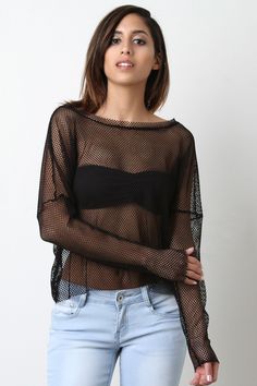 remeo suit Women Fishnet Hooded See Througth Crop Top Long Sleeve Mesh Shirt Blouse
