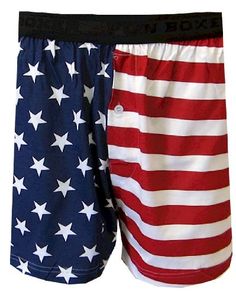 Patriotic USA Flag Hockey Mens Slim Fit Short Swim Trunks with Side Pockets