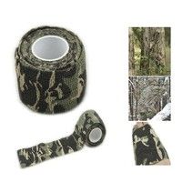 Lote de 2 5cm X 4.5m Prepper Doomsday Ejército Camo Wrap Rifle Pistola Camuflaje Cinta