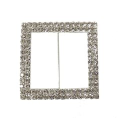 Round Rhinestone Chair Sash Buckle Silver 10//pack