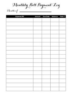 monthly bill organizer book