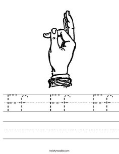 sign language letter worksheets perfect for mia letters letter f in sign language