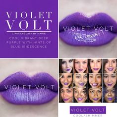Purple Reign LipSense https://www.senegence.com/senegenceweb ... Violet Volt LipSense 2018 Collage