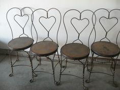 48 Best Ice Cream Parlor Chairs Images On Pinterest 4 Vintage Br Ice Cream Parlor Chairs
