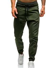 MOUTEN Men Casual Solid Elastic Waist Jogger Pants Sweatpants Trousers