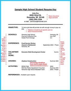 pin by resumejob on resume job pinterest high school resume
