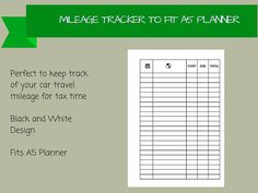 automobile mileage tracker