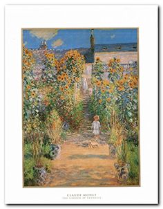Sunlight Under The Poplars by Claude Monet Landscape Trees Blue 22x28