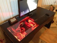 custom watercooled pc within a desk design build unity desk