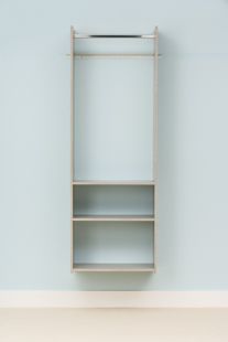 Gray Easy Track Hanging Hutch Kit Closet Storage