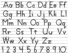 Free Printable Print Manuscript Handwriting Alphabet Handout for Free Printable Print Manuscript Handwriting Alphabet Handout for