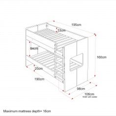 Built In Bunk Bed Design For 2 Bunks With Dimensions Bunk Bed