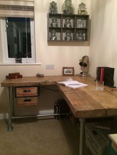 Industrial Salvage Computer Desk With Reclaimed Pepsi Crate Drawers Industrial Salvage Computer Desk With Reclaimed Pepsi Crate Drawers