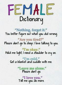 Things you need to know about girls