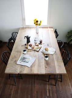 a new bloom diy reclaimed wood dining table dining room