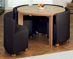 Round Dining Table & Chairs for Small Homes | Space saving table ... Round Dining Table & Chairs for Small Homes | Space saving table ...