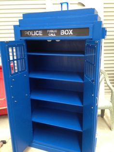How To Build A Tardis Bookshelf Is It Or Tardis Bpokshelf Plans The Police Box Bookcase Finished Pozieres Printing