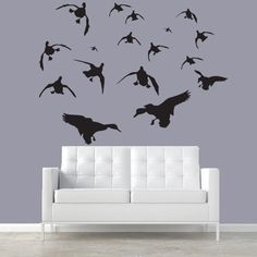 Wall Decal Sticker Bedroom Hunter Gun Shooting Deer Duck Hunting 001b