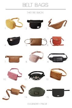 Fanny Packs, Bum Bags, or Belt Bags, whatever you call them – THEY ARE BACK! Personally I’m a fan. I almost always carry a crossbody bag because I love having my hands free. But, I have also been known to wear a belt bag. I got one about a year ago and I love it … Leather Fanny, Leather Belt Bag, Sac Diy, Waist Purse, Sacs Design, Bag Trends, Hip Bag, Medium Bags, Cloth Bags