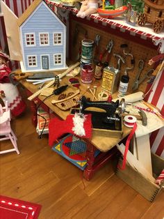 DOLLHOUSE 1//12 Scale Miniature /"SANTA/'S WORKSHOP/" Wooden Laser Cut Store Sign