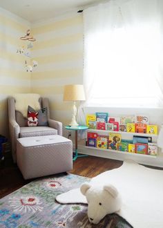 Clever Nursery Organization Ideas Bookshelf Wall And Storage Bookshelves Under The Window Would Work Except For Radiators George S Magical Woodland Nursery