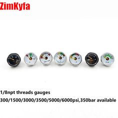 New 2x 1500 PSI Paintball Micro Gauge