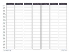 time management schedule template