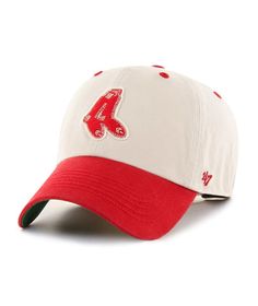 47 Brand Boston Red Sox Clean Up Hat Cap Garment Washed Camo//Red