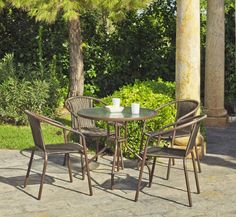 Salon de jardin en aluminium table URBAN + 2 Fauteuils AZURO Gris ... Salon de jardin en aluminium table URBAN + 2 Fauteuils AZURO Gris ...