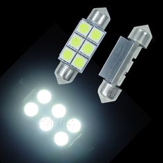 5//10pcs White 37mm 4SMD Car LED Festoon Dome Map Interior Cargo Light Bulb 5050