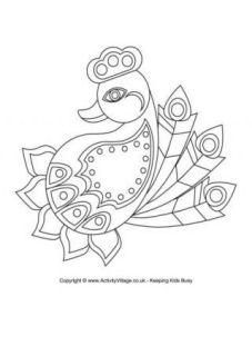 india rangoli art coloring pages to print Рисунки для