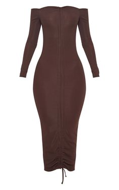 Signore donne bardot fuori la spalla Bell Manica Triple Volant Vestito Aderente Midi