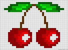 Cherries perler bead pattern