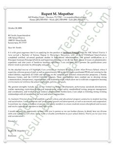 assistant principal letter of interest