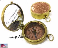 MARINE SOLID BRASS DESK COMPASS WITH REMOVABLE LID-COMES IN GENUINE LEATHER CASE