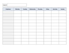 blank schedule sheet