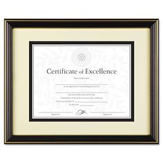 11 x 14 Without mat Ellie /& Saige 8.5 x 11 Stylish Cream and Gold Wooden Diploma//Degree//Certificate//Document Frame with White and Gold-Trimmed Mat and Matching 5 x 7 Picture Frame
