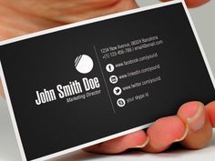 Business Cards With Social Media Contact Information