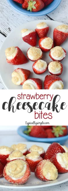 NO BAKE STRAWBERRY CHEESECAKE BITES - IN STORY