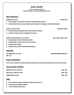 4210 best resume job images best resume resume tips cv template jobs for graduated high school students