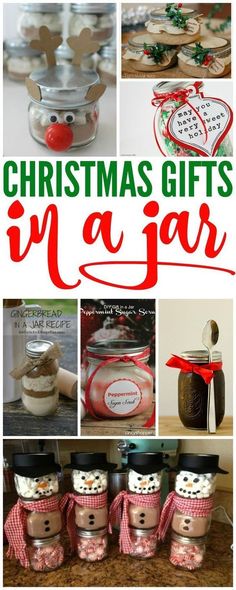 Christmas Gift in Jars! If you are looking for Cheap Christmas Gift Ideas for your friends and teachers, these gifts in jars are sure to be a hit! Homemade Christmas Gifts, Christmas Jar Gifts, Cheap Christmas Gifts, Best Christmas Gifts