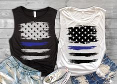 Thin Blue Line Black Womens Police Law Enforcement Long T-Shirt Rothco 5688