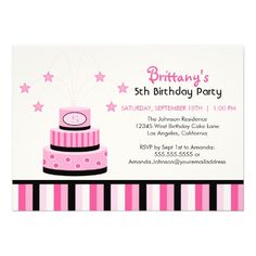 391 best 5th birthday party invitations images on pinterest