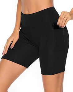 R RUNVEL Short de course pour femme avec poches Taille haute