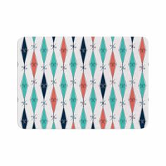 2 x 3 Floor Mat Kess InHouse afe Images Abstract Mosaic Pattern Blue Pastel Illustration Decorative Door