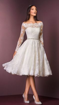 Short Wedding Dresses with Sleeves
