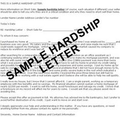 hardship letters example