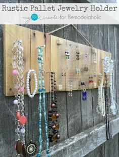 Rustic Pallet Jewelry Holder So Easy But Exactly What I Need To Organize Rustic Pallet Jewelry Holder So Easy But Exactly What I Need To Organize